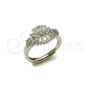 White Gold Filled Ring — Multi Stone Ring Baguette Design with White Cubic — main product view — SKU 164225 | Oro Laminado Blanco anillo — Multi Stone Ring Baguette diseño with blanco Cubic — SKU 164225