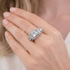 Rhodium Gold Filled Multi Stone Ring, Cluster Design, with White Cubic Zirconia and White Micro Pave, Polished, Rhodium Finish, 01.346.0026 (One size fits all)