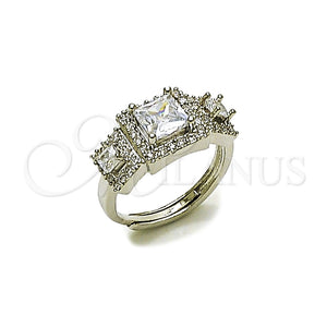 White Gold Filled Ring — Multi Stone Ring Cluster Design with White Cubic — main product view — SKU 164226 | Oro Laminado Blanco anillo — Multi Stone Ring Cluster diseño with blanco Cubic — SKU 164226