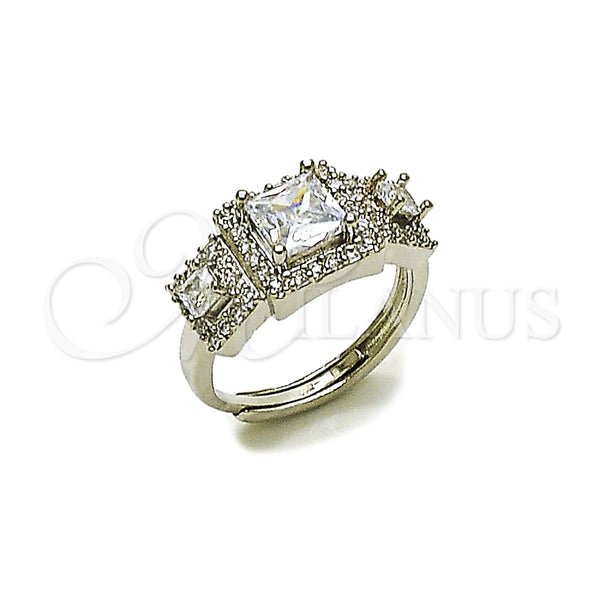 White Gold Filled Ring — Multi Stone Ring Cluster Design with White Cubic — main product view — SKU 164226 | Oro Laminado Blanco anillo — Multi Stone Ring Cluster diseño with blanco Cubic — SKU 164226