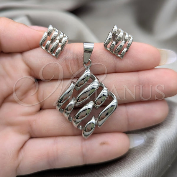 Stainless Steel Ring — Necklace and Earring Polished 06. — alternate product view — SKU 164229 | Acero Inoxidable anillo — Necklace and Earring pulido 06. — SKU 164229