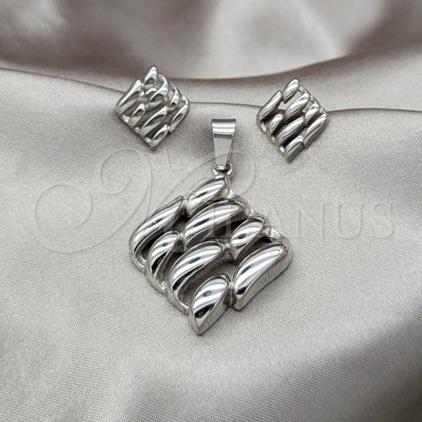 Stainless Steel Ring — Necklace and Earring Polished 06. — main product view — SKU 164229 | Acero Inoxidable anillo — Necklace and Earring pulido 06. — SKU 164229