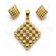 Stainless Steel Necklace and Earring, Polished, Golden Finish, 06.116.0207