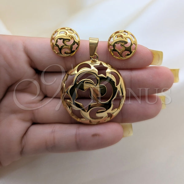 Stainless Steel Ring — Necklace and Earring Polished 06. — alternate product view — SKU 164232 | Acero Inoxidable anillo — Necklace and Earring pulido 06. — SKU 164232