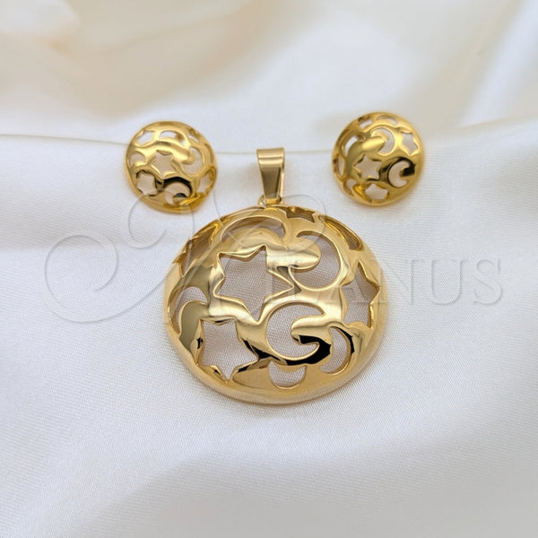 Stainless Steel Ring — Necklace and Earring Polished 06. — main product view — SKU 164232 | Acero Inoxidable anillo — Necklace and Earring pulido 06. — SKU 164232
