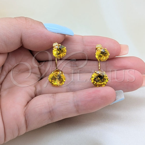 Stainless Steel Ring — Necklace and Earring with Yellow Cubic Zirconia White — alternate product view — SKU 164241 | Acero Inoxidable anillo — Necklace and Earring with Yellow Cubic Zirconia blanco — SKU 164241