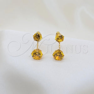 Stainless Steel Ring — Necklace and Earring with Yellow Cubic Zirconia White — main product view — SKU 164241 | Acero Inoxidable anillo — Necklace and Earring with Yellow Cubic Zirconia blanco — SKU 164241