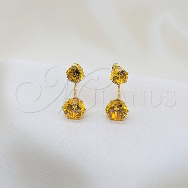 Stainless Steel Ring — Necklace and Earring with Yellow Cubic Zirconia White — main product view — SKU 164241 | Acero Inoxidable anillo — Necklace and Earring with Yellow Cubic Zirconia blanco — SKU 164241