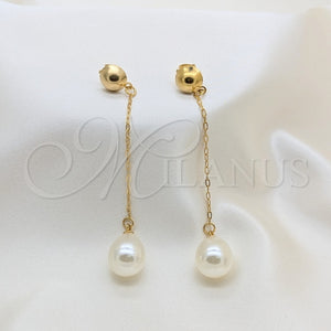 Stainless Steel Ring — Necklace and Earring with Champagne Mother of Pearl — main product view — SKU 164245 | Acero Inoxidable anillo — Necklace and Earring with Champagne Mother of Pearl — SKU 164245