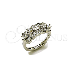 White Gold Filled Ring — Multi Stone Ring Baguette Design with White Cubic — main product view — SKU 164247 | Oro Laminado Blanco anillo — Multi Stone Ring Baguette diseño with blanco Cubic — SKU 164247