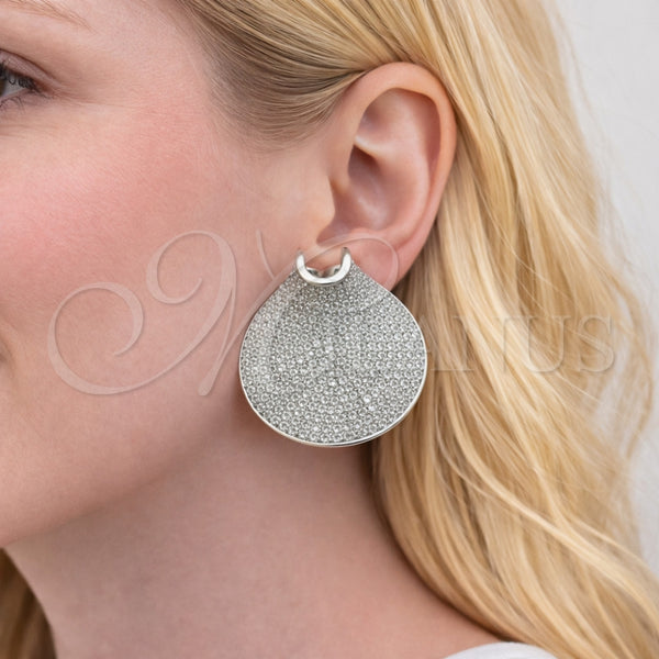 White Gold Filled Ring — Stud Earring with White Cubic Zirconia Polished 02. — alternate product view — SKU 164252 | Oro Laminado Blanco anillo — Stud Earring with blanco Cubic Zirconia pulido 02. — SKU 164252