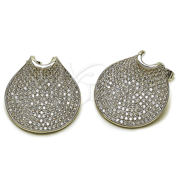 White Gold Filled Ring — Stud Earring with White Cubic Zirconia Polished 02. — main product view — SKU 164252 | Oro Laminado Blanco anillo — Stud Earring with blanco Cubic Zirconia pulido 02. — SKU 164252