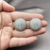 Rhodium Gold Filled Stud Earring, with White Cubic Zirconia, Polished, Rhodium Finish, 02.436.0030.1