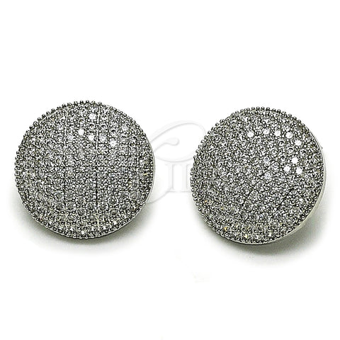 Rhodium Gold Filled Stud Earring, with White Cubic Zirconia, Polished, Rhodium Finish, 02.436.0030.1