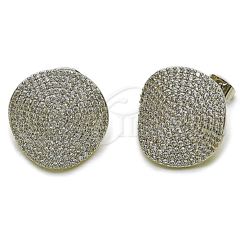 Rhodium Gold Filled Stud Earring, with White Cubic Zirconia, Polished, Rhodium Finish, 02.436.0031.1