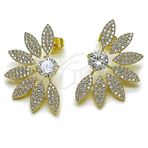 Gold Filled Ring — Stud Earring Flower Design with White Cubic Zirconia — main product view — SKU 164262 | Oro Laminado anillo — Stud Earring flor diseño with blanco Cubic Zirconia — SKU 164262