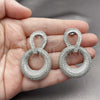Rhodium Gold Filled Stud Earring, Baguette Design, with White Cubic Zirconia, Polished, Rhodium Finish, 02.436.0034.1