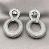 Rhodium Gold Filled Stud Earring, Baguette Design, with White Cubic Zirconia, Polished, Rhodium Finish, 02.436.0034.1