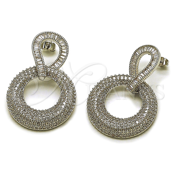 White Gold Filled Ring — Stud Earring Baguette Design with White Cubic Zirconia — main product view — SKU 164265 | Oro Laminado Blanco anillo — Stud Earring Baguette diseño with blanco Cubic Zirconia — SKU 164265