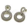 Rhodium Gold Filled Stud Earring, Baguette Design, with White Cubic Zirconia, Polished, Rhodium Finish, 02.436.0034.1