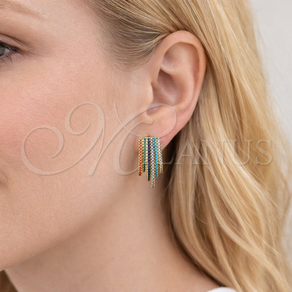 Gold Filled Ring — Stud Earring with Multicolor Cubic Zirconia Polished 02. — alternate product view — SKU 164271 | Oro Laminado anillo — Stud Earring with Multicolor Cubic Zirconia pulido 02. — SKU 164271