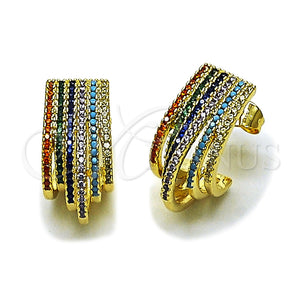 Gold Filled Ring — Stud Earring with Multicolor Cubic Zirconia Polished 02. — main product view — SKU 164271 | Oro Laminado anillo — Stud Earring with Multicolor Cubic Zirconia pulido 02. — SKU 164271