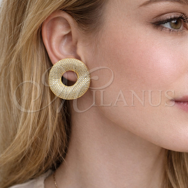Gold Filled Ring — Stud Earring with White Cubic Zirconia Polished 02. — alternate product view — SKU 164272 | Oro Laminado anillo — Stud Earring with blanco Cubic Zirconia pulido 02. — SKU 164272