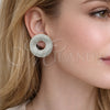 Rhodium Gold Filled Stud Earring, with White Cubic Zirconia, Polished, Rhodium Finish, 02.436.0038.1