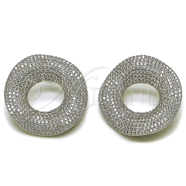 White Gold Filled Ring — Stud Earring with White Cubic Zirconia Polished 02. — main product view — SKU 164273 | Oro Laminado Blanco anillo — Stud Earring with blanco Cubic Zirconia pulido 02. — SKU 164273