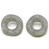Rhodium Gold Filled Stud Earring, with White Cubic Zirconia, Polished, Rhodium Finish, 02.436.0038.1