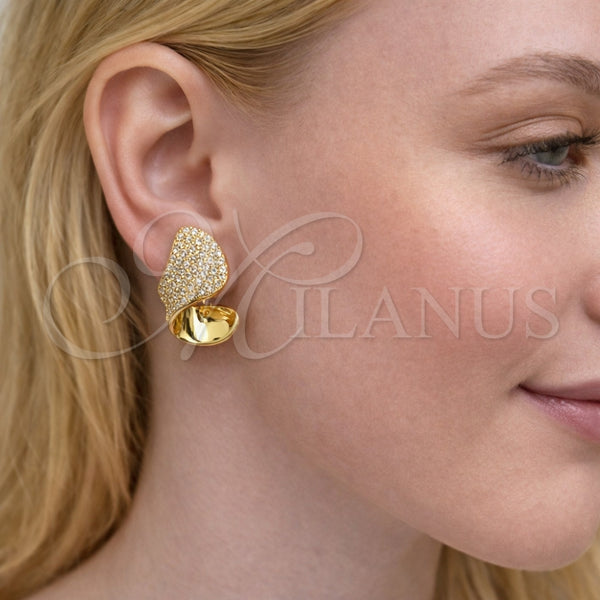 Gold Filled Ring — Stud Earring with White Cubic Zirconia Polished 02. — alternate product view — SKU 164278 | Oro Laminado anillo — Stud Earring with blanco Cubic Zirconia pulido 02. — SKU 164278