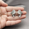 Rhodium Gold Filled Stud Earring, with White Cubic Zirconia, Polished, Rhodium Finish, 02.436.0042.1