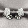 Rhodium Gold Filled Stud Earring, with White Cubic Zirconia, Polished, Rhodium Finish, 02.436.0042.1