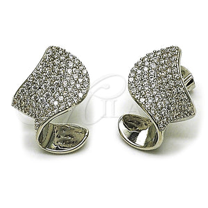 White Gold Filled Ring — Stud Earring with White Cubic Zirconia Polished 02. — main product view — SKU 164279 | Oro Laminado Blanco anillo — Stud Earring with blanco Cubic Zirconia pulido 02. — SKU 164279