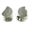 Rhodium Gold Filled Stud Earring, with White Cubic Zirconia, Polished, Rhodium Finish, 02.436.0042.1