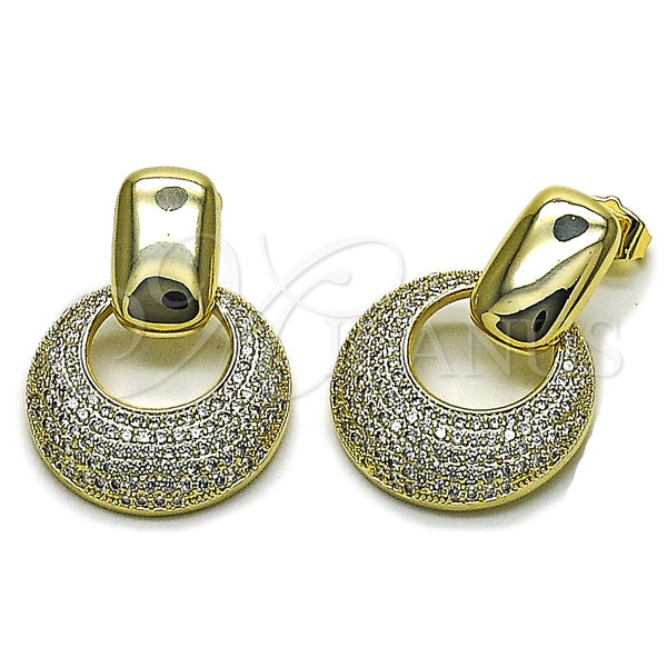 Gold Filled Ring — Dangle Earring with White Cubic Zirconia Polished 02. — main product view — SKU 164280 | Oro Laminado anillo — Dangle Earring with blanco Cubic Zirconia pulido 02. — SKU 164280