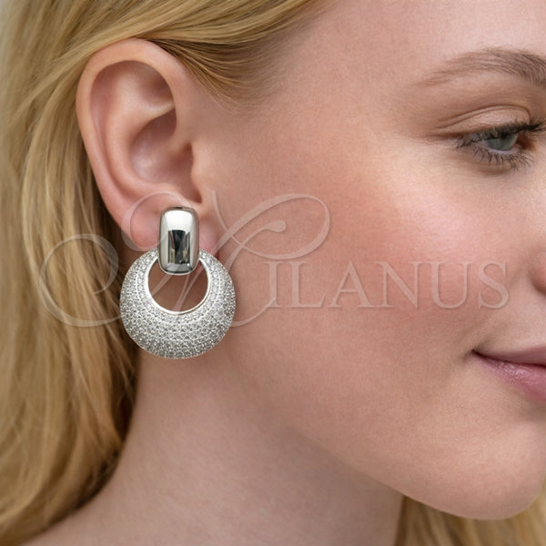 White Gold Filled Ring — Dangle Earring with White Cubic Zirconia Polished 02. — alternate product view — SKU 164281 | Oro Laminado Blanco anillo — Dangle Earring with blanco Cubic Zirconia pulido 02. — SKU 164281