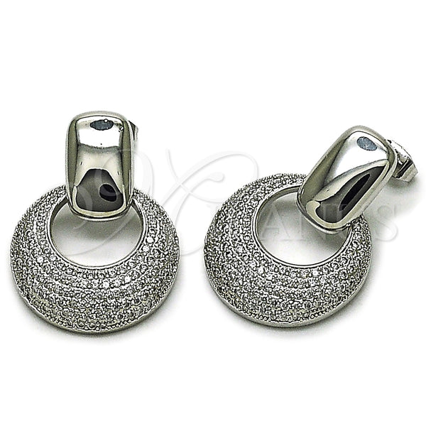 White Gold Filled Ring — Dangle Earring with White Cubic Zirconia Polished 02. — main product view — SKU 164281 | Oro Laminado Blanco anillo — Dangle Earring with blanco Cubic Zirconia pulido 02. — SKU 164281