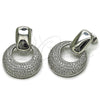 Rhodium Gold Filled Dangle Earring, with White Cubic Zirconia, Polished, Rhodium Finish, 02.436.0043.1