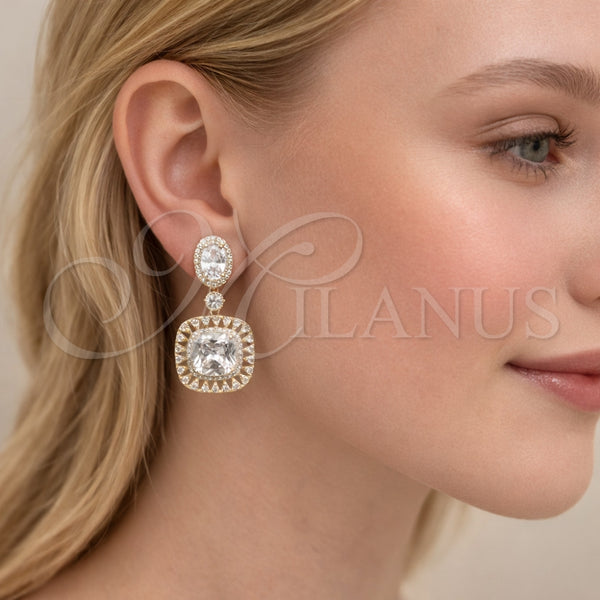 Gold Filled Ring — Dangle Earring Cluster Design with White Cubic Zirconia — alternate product view — SKU 164282 | Oro Laminado anillo — Dangle Earring Cluster diseño with blanco Cubic Zirconia — SKU 164282