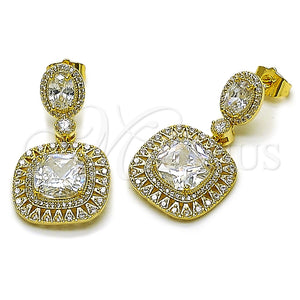 Gold Filled Ring — Dangle Earring Cluster Design with White Cubic Zirconia — main product view — SKU 164282 | Oro Laminado anillo — Dangle Earring Cluster diseño with blanco Cubic Zirconia — SKU 164282