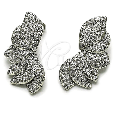 Rhodium Gold-Filled Flower Earrings 02.436.0046.1 for wholesale, main product view