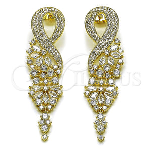 Gold Filled Ring — Long Earring Infinite Design with White Cubic Zirconia — main product view — SKU 164288 | Oro Laminado anillo — Long Earring Infinite diseño with blanco Cubic Zirconia — SKU 164288