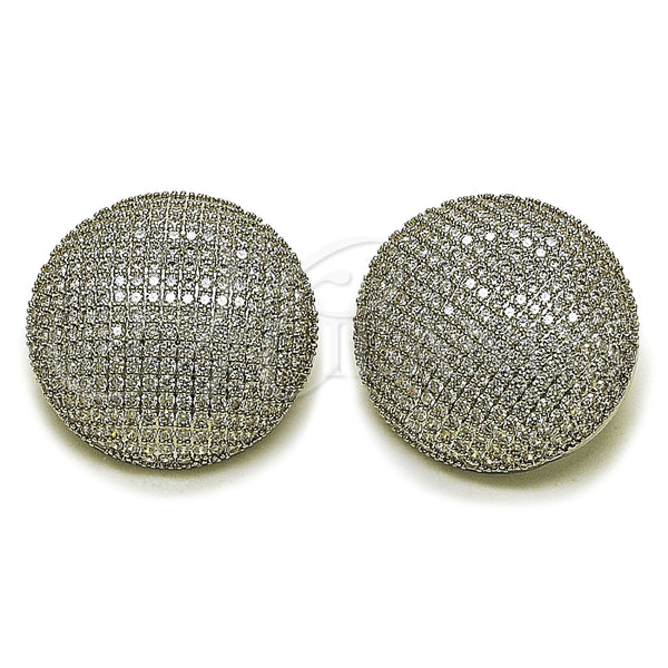 White Gold Filled Ring — Stud Earring with White Cubic Zirconia Polished 02. — main product view — SKU 164292 | Oro Laminado Blanco anillo — Stud Earring with blanco Cubic Zirconia pulido 02. — SKU 164292