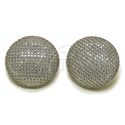 Rhodium Gold Filled Stud Earring, with White Cubic Zirconia, Polished, Rhodium Finish, 02.436.0049.1