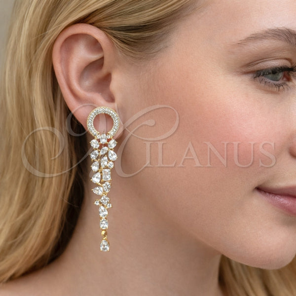 Gold Filled Ring — Long Earring with White Cubic Zirconia Polished 02. — alternate product view — SKU 164293 | Oro Laminado anillo — Long Earring with blanco Cubic Zirconia pulido 02. — SKU 164293