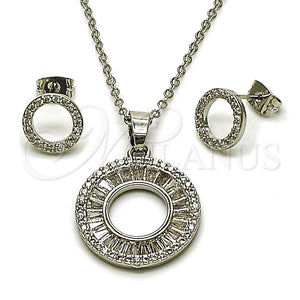 White Gold Filled Ring — Earring and Pendant Adult Set Baguette Design with — main product view — SKU 164319 | Oro Laminado Blanco anillo — Earring and Pendant Adult Set Baguette diseño with — SKU 164319