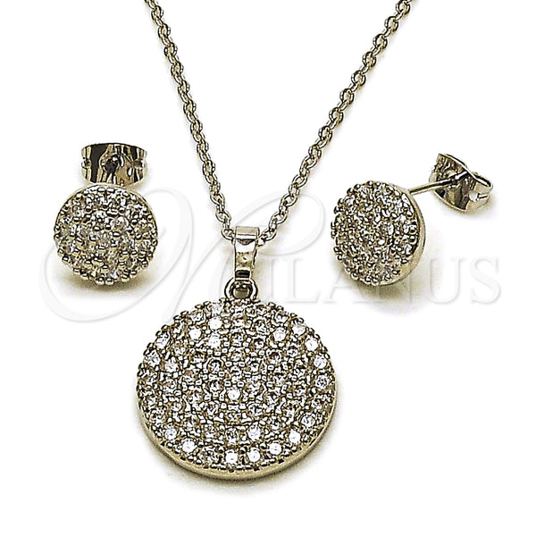 White Gold Filled Ring — Earring and Pendant Adult Set with White Cubic — main product view — SKU 164331 | Oro Laminado Blanco anillo — Earring and Pendant Adult Set with blanco Cubic — SKU 164331