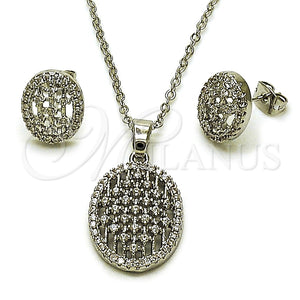 White Gold Filled Ring — Earring and Pendant Adult Set with White Cubic — main product view — SKU 164332 | Oro Laminado Blanco anillo — Earring and Pendant Adult Set with blanco Cubic — SKU 164332
