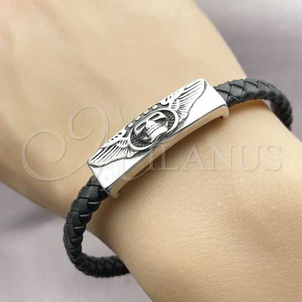 Stainless steel bracelet, Skull and Wings — primary product view | pulsera de acero inoxidable, Skull y Wings — vista principal
